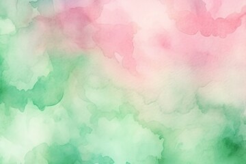 green and pink watercolor abstract background
