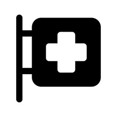 Obraz premium hospital glyph icon
