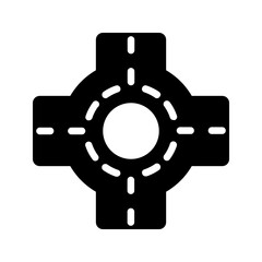 roundabout glyph icon