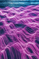 Obraz premium Abstract Purple and White Light Streaks Forming Wavy Patterns