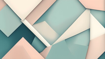 Fototapeta premium Abstract geometric shapes in soft colors creating a modern design aesthetic.