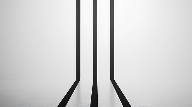 A clean minimalist piece featuring vertical black lines on a white background, creating a bold yet simple visual impact. 8k UHD, suitable for high-quality printing or digital display. 