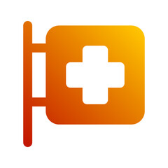 hospital gradient icon