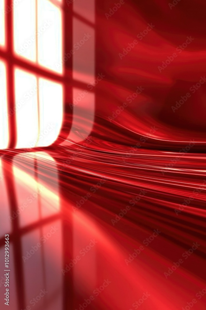 Poster abstract red background with window reflection