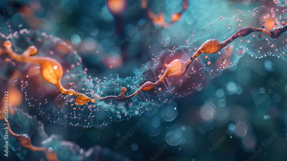 Wall mural abstract dna structure: a microscopic exploration of life