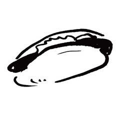 手書きのホットドック