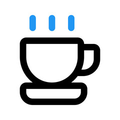 coffee outline color icon