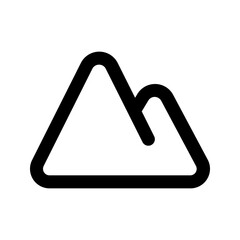 mountain outline color icon