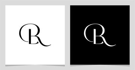 BR RB B R Letter Minimalist Logo Element Vector , Initial Logo Brand Company , Lettering Font Logo Monogram Element Vector