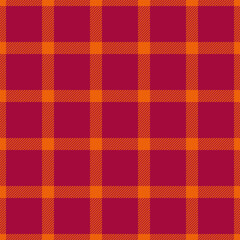 Carnival tartan texture pattern, paisley plaid vector background. Teenager seamless fabric textile check in bright and red colors.