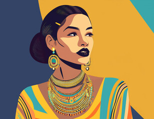 H&uuml;bsche moderne Frau