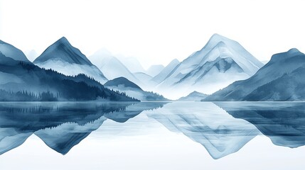 a painting of mountains by person