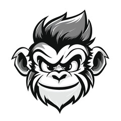 Obraz premium Galon Funny Logo Mascot Thicker Outline White Background Black and White Color