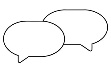 Fototapeta premium Overlapping Speech Bubbles in Vector Art for Minimalist Communication Design 