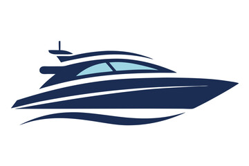 Chic Yacht Icon with Sleek Hull Vector Artwork Ideal for Sailing Enthusiasts





