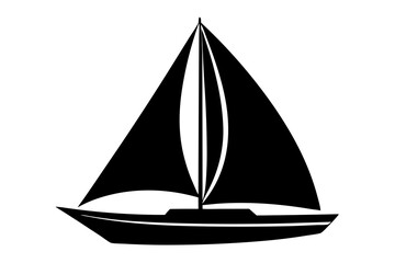 Sleek Sailboat Design Vector Illustration Emphasizing Clean Lines and Modern Aesthetics

