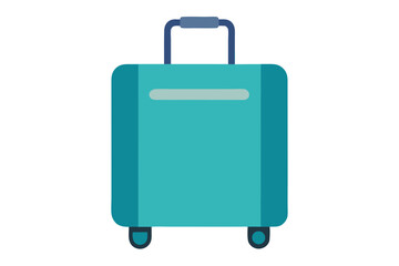 Elegant Vector Graphic of a Simple Suitcase Icon with Crisp Clean Lines
