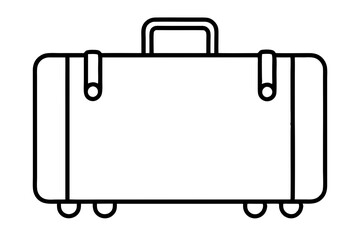 Stylish Vector Illustration Showcasing a Simple Clean Line Suitcase Icon
