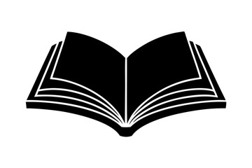 Simple Open Book Vector Icon for Elegant Digital Illustrations
