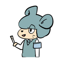 水色の可愛いゆるキャラの表情豊かな手描きイラスト素材