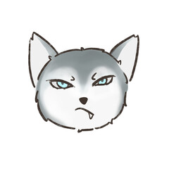 Smiling cartoon black cat with big eyes in a cute and fun vector style illustration