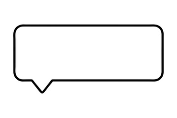 Minimalist Speech Bubble Icon in Rectangular Shape Vector Illustration Design
