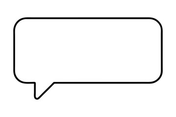 Stylish Minimalist Speech Bubble Icon Featuring Rectangular Design Vector Image





