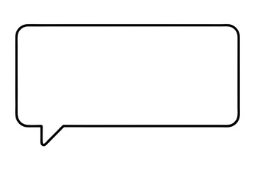 Fototapeta premium Modern Minimalist Speech Bubble Icon Rectangular Style Vector Graphic 