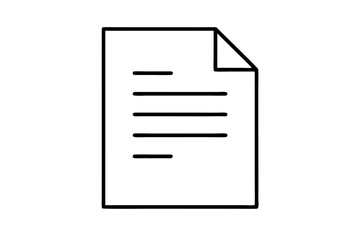 Simplistic Document Icon Featuring a Vector Rectangle Illustration
