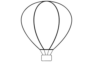 Obraz premium Elegant Clean Oval Shaped Hot Air Balloon Vector Design Perfect for Travel Themes 