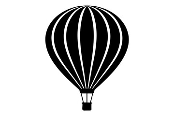 Obraz premium Stunning Vector Illustration of a Hot Air Balloon with a Smooth Oval Shape in the Sky