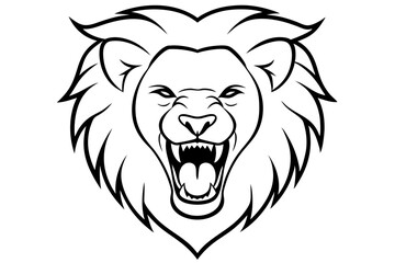Beautifully Crafted Vector Illustration of a Lion Head Side Profile Design
