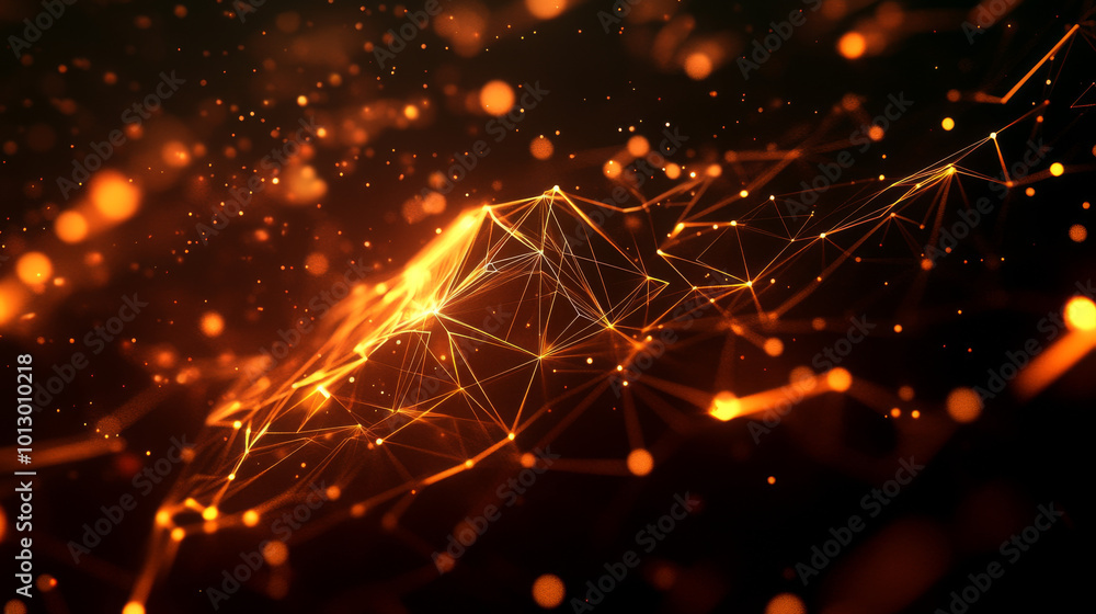 Poster a dark background with fiery lines and points creates a dynamic design.it features a quote and symbo