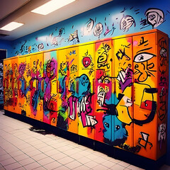 School locker illustrations