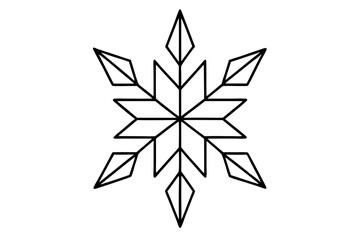 Obraz premium Minimalist Geometric Snowflake Vector Illustration for Elegant Graphics 