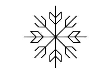 Unique Geometric Snowflake Vector Illustration Perfect for Seasonal Artwork





