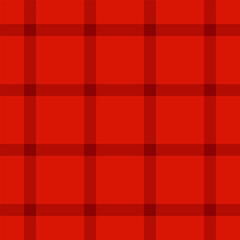 Tattersall seamless tartan check, primary textile fabric pattern. Yuletide texture vector background plaid in red and dark red colors.
