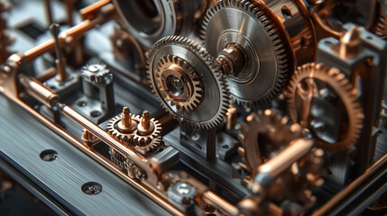 Intricate Gears and Cogs in a Mechanical System