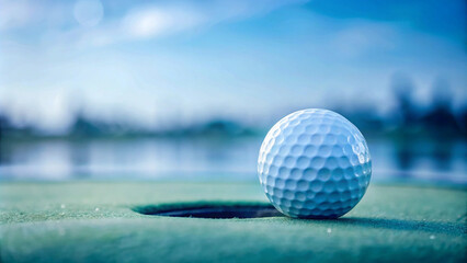 golf ball on the green