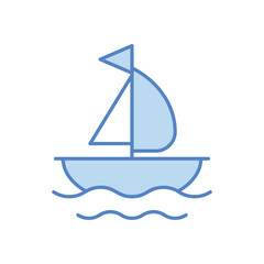 Sailboat vector icon