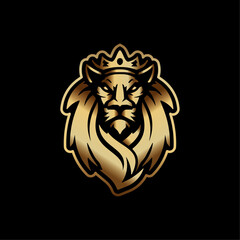 Luxury Lion Mascot Logo Vector Illustration
