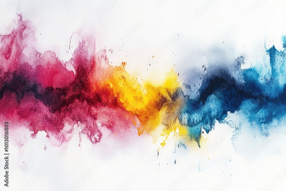 Poster abstract watercolor background with colors. ideal for adding a touch of color and texture to your de