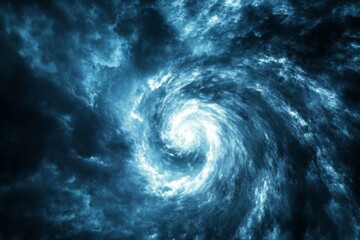 Swirling Clouds in a Blue Sky