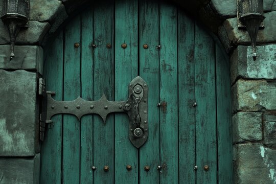 old wooden door