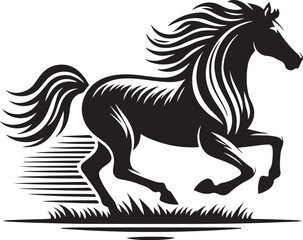 horse silhouette illustration