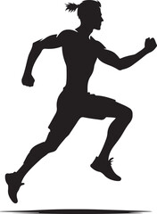 silhouette of a person running