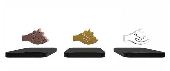 Colorful Shaving gel foam on hand icon isolated on white background. Shaving cream. Minimalism concept. 3D render illustration