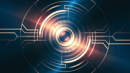Obraz premium Abstract tech symbolizing innovation and digital progress.