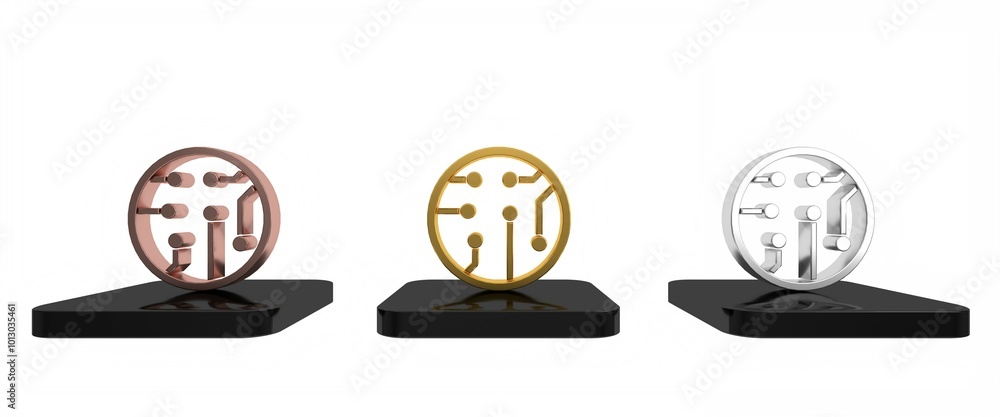 Aufkleber colorful processor icon isolated on white background. cpu, central processing unit, microchip, micro
