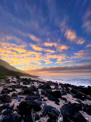 hawaii tropical island ocean sunset